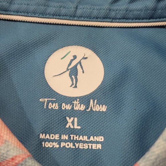 Toes on The Nose Hawaiian Shirt Men's XL Floral Tropical Button Up Short Sleeve - Picture 5 of 11